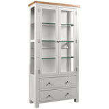 Devon Painted Glazed Display Cabinet - Devon Grey