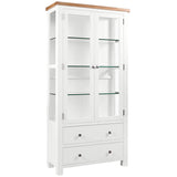 Devon Painted Glazed Display Cabinet - White