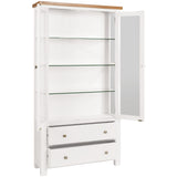 Devon Painted Glazed Display Cabinet - White Open