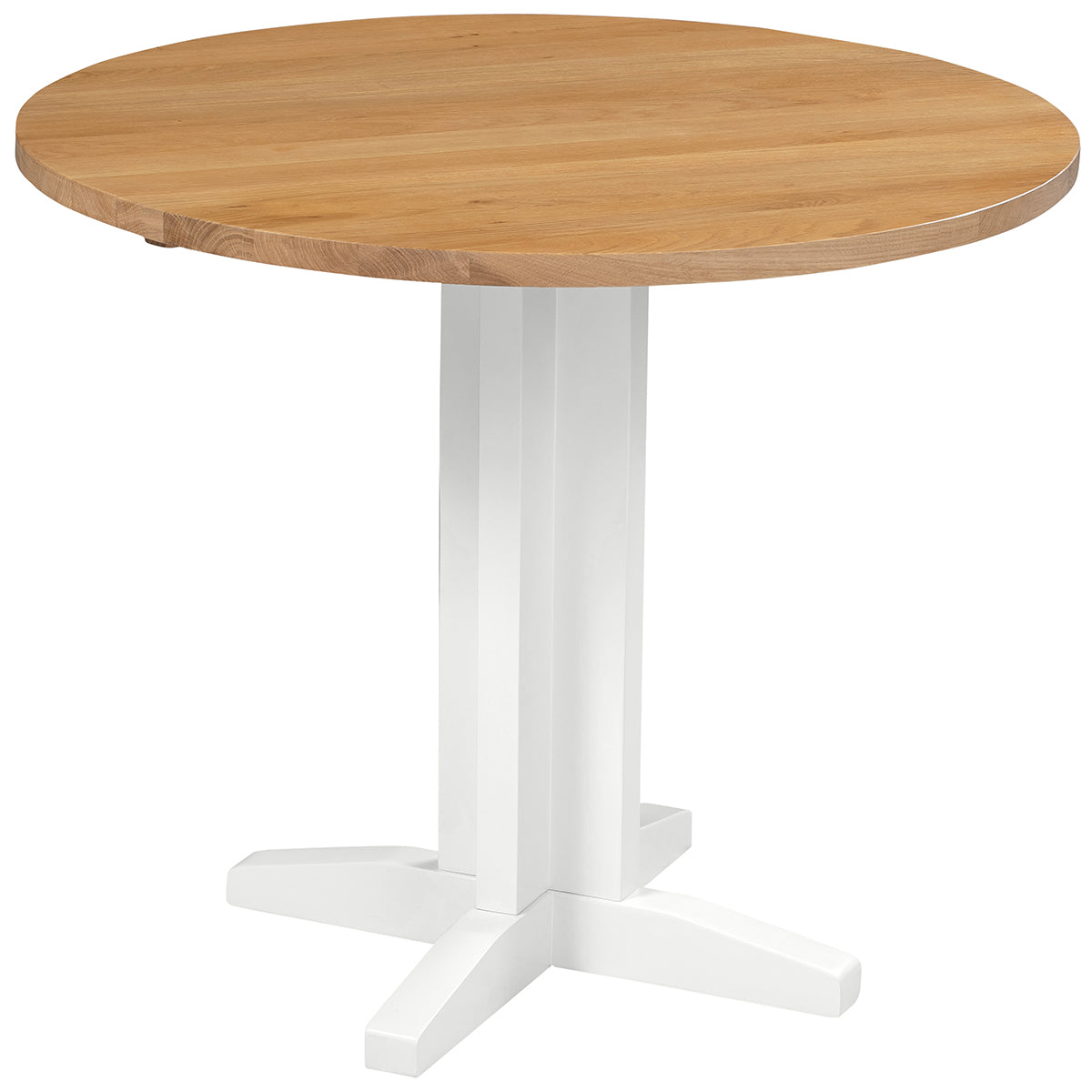 Devon Painted Round Drop Leaf Dining Table - White