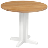 Devon Painted Round Drop Leaf Dining Table - White
