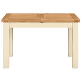Devon Painted Small Extending Dining Table 120-153cm - Ivory Front Closed