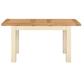 Devon Painted Small Extending Dining Table 120-153cm - Ivory Front Open