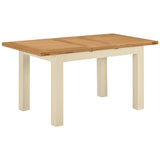 Devon Painted Small Extending Dining Table 120-153cm - Ivory Open