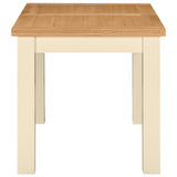 Devon Painted Small Extending Dining Table 120-153cm - Ivory Side Closed