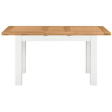Devon Painted Small Extending Dining Table 120-153cm - White Front Open