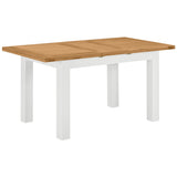Devon Painted Small Extending Dining Table 120-153cm - White Open