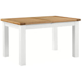 Devon Painted Medium Extending Dining Table 132-198cm - White Closed