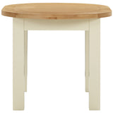 Devon Painted D-End Extending Dining Table 130-170cm - Ivory Closed Side