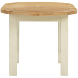 Devon Painted D-End Extending Dining Table 130-170cm - Ivory Extended Side