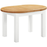 Devon Painted D-End Extending Dining Table 130-170cm - White Closed