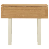 Devon Painted Square Drop Leaf Dining Table - Ivory Closed Side