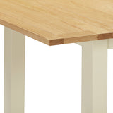 Devon Painted Square Drop Leaf Dining Table - Ivory Detail Top 2