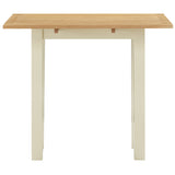 Devon Painted Square Drop Leaf Dining Table - Ivory Extended Side