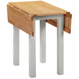 Devon Painted Square Drop Leaf Dining Table - Devon Grey Closed