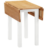 Devon Painted Square Drop Leaf Dining Table - White Closed