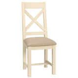 Devon Painted Cross Back Dining Chair - Ivory