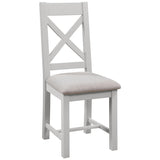 Devon Painted Cross Back Dining Chair - Devon Grey
