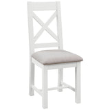 Devon Painted Cross Back Dining Chair - White