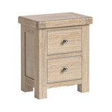 Newborough White Wash Oak - 2 Drawer Bedside
