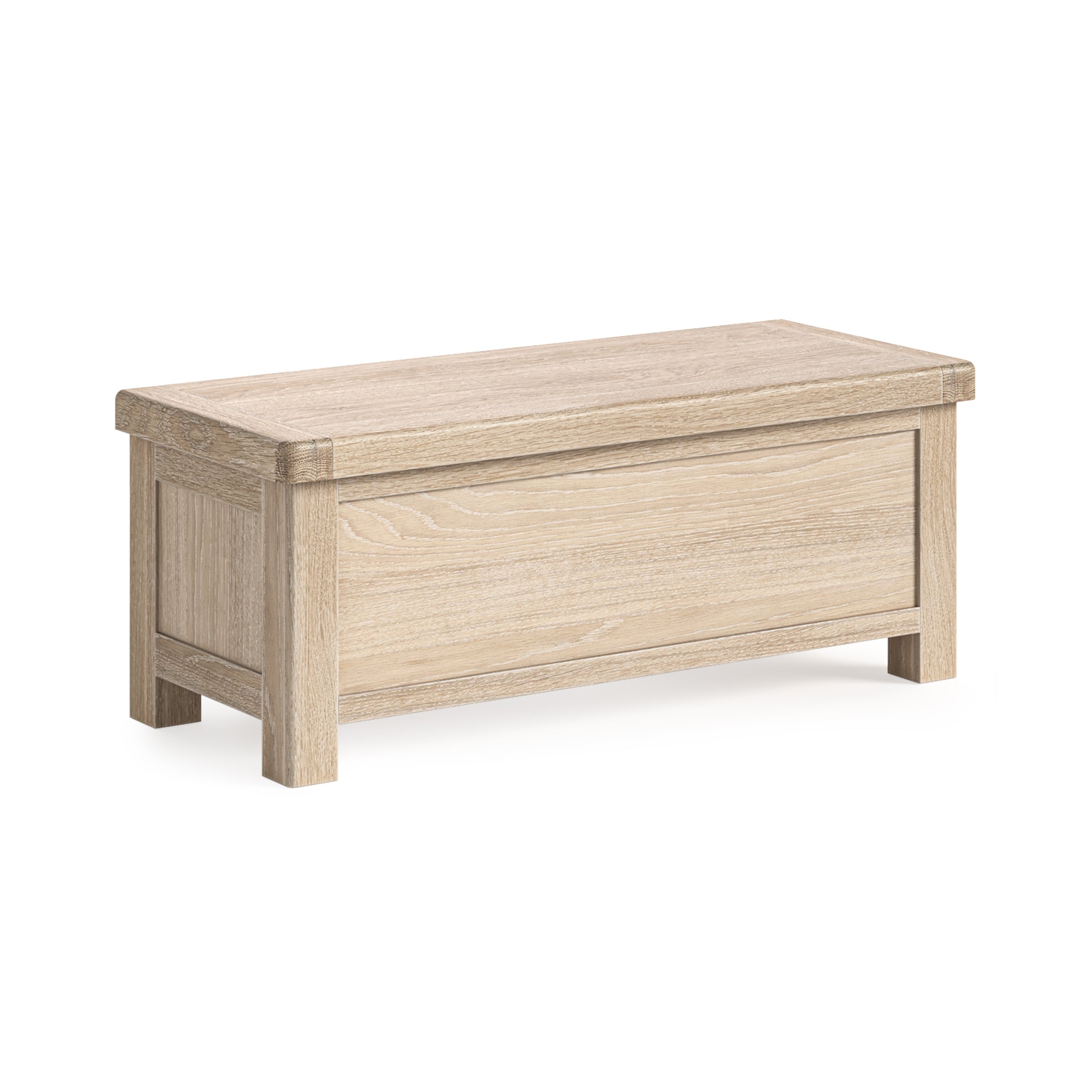 Newborough White Wash Oak - Blanket Box