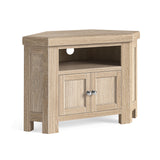 Newborough White Wash Oak - Corner Tv Unit