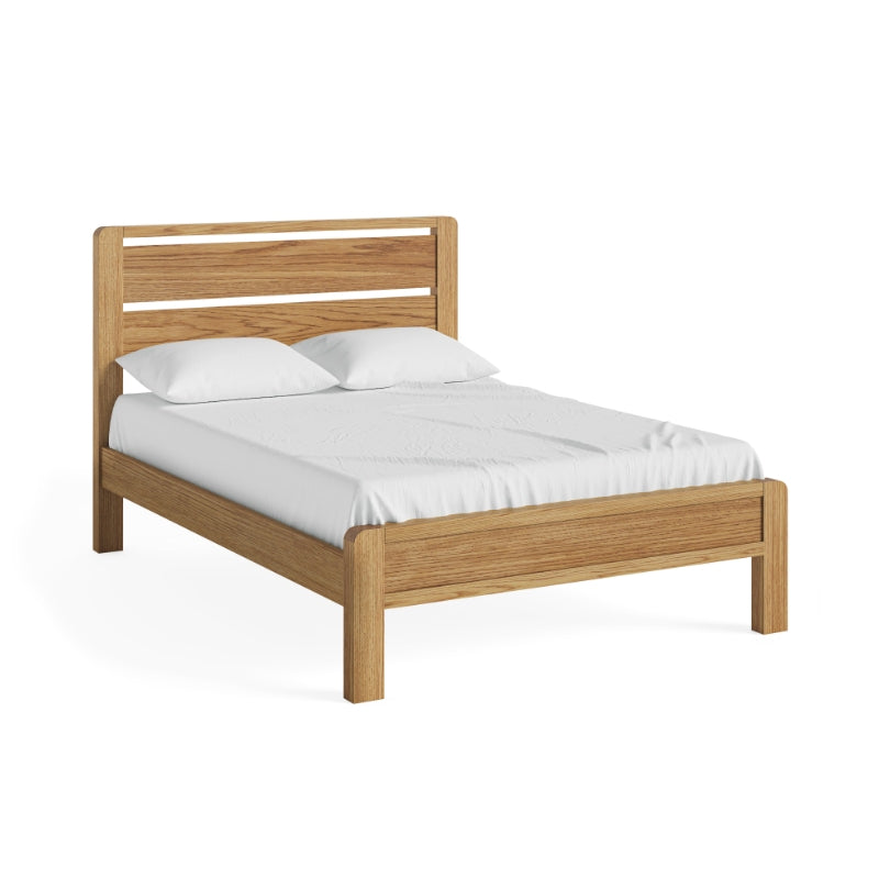 Branston Oak - 4'6 Slatted Frame Bed