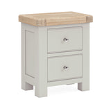 Oak 378 - 2 Drawer Bedside - Stone Grey or Sage