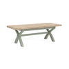 Oak 378 - Cross Leg Extending Table - Stone Grey or Sage