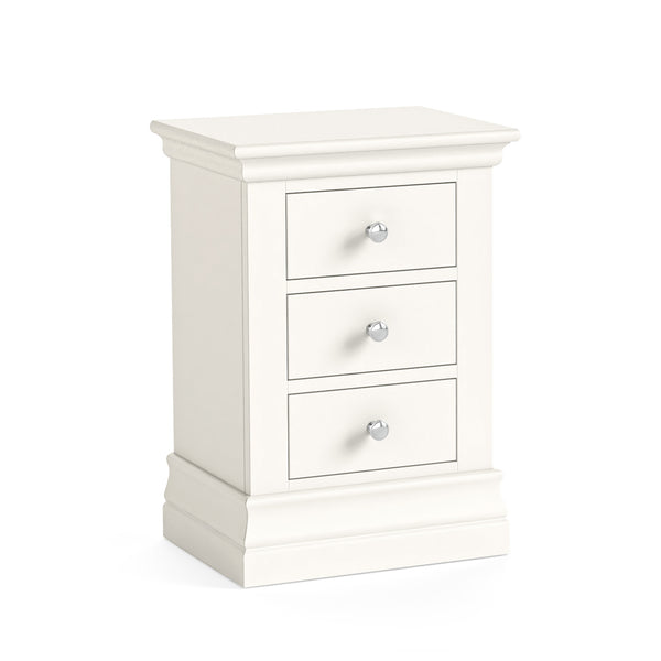 Beamhurst Painted - 3 Drawer Bedside - Coconut Milk