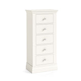 Beamhurst Painted - 5 Drawer Tallboy - Coconut Milk