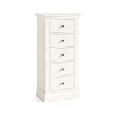 Beamhurst Painted - 5 Drawer Tallboy - Coconut Milk