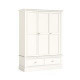 Beamhurst Painted - 3 Door 2 Drawer Wardrobe - Coconut Milk