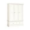 Beamhurst Painted - 3 Door 2 Drawer Wardrobe - Coconut Milk