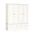 Beamhurst Painted - 4 Door 2 Drawer Wardrobe - Coconut Milk