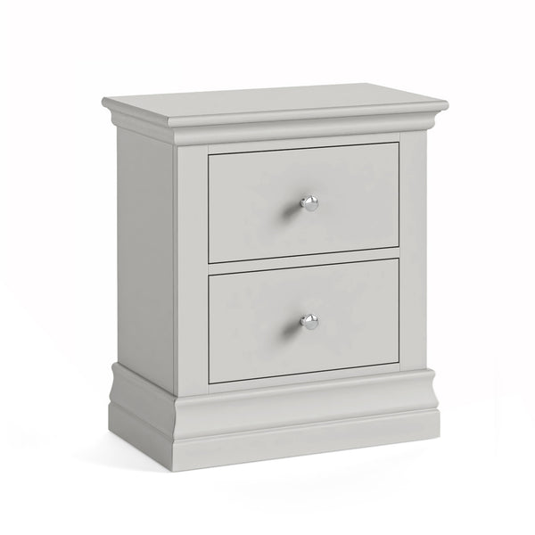 Beamhurst Painted - 2 Drawer Bedside - Light Grey
