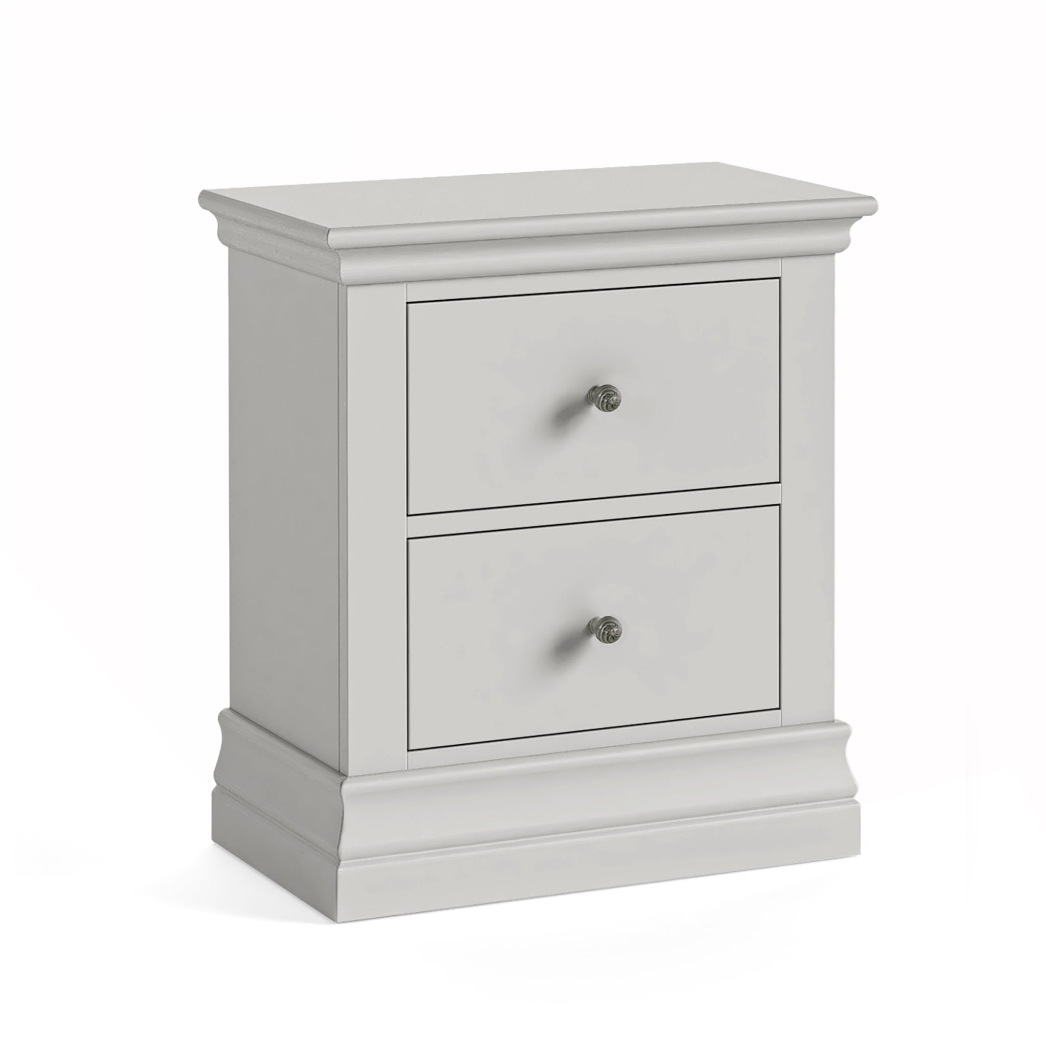 Beamhurst Painted - 2 Drawer Bedside - Light Grey