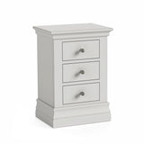 Beamhurst Painted - 3 Drawer Bedside - Light Grey