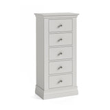 Beamhurst Painted - 5 Drawer Tallboy - Light Grey