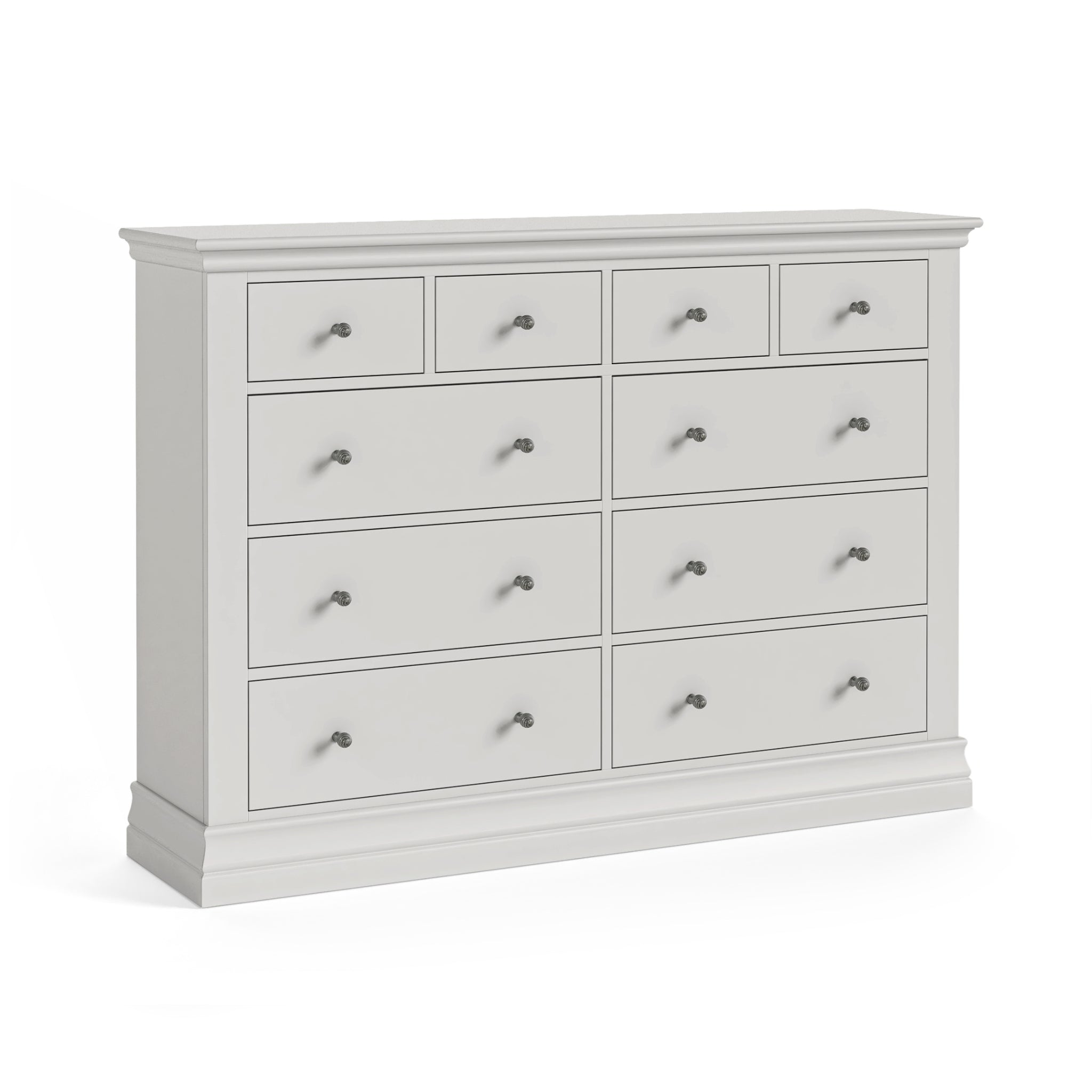 Beamhurst Painted - 4 Over 6 Drawer - Light Grey