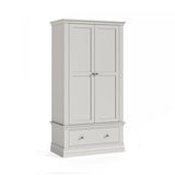 Beamhurst Painted - 2 Door 1 Drawer Wardrobe - Light Grey