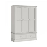 Beamhurst Painted - 3 Door 2 Drawer Wardrobe - Light Grey