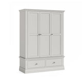 Beamhurst Painted - 3 Door 2 Drawer Wardrobe - Light Grey