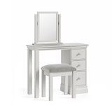 Beamhurst Painted - Single Pedestal Dressing Table - Light Grey