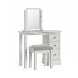 Beamhurst Painted - Single Pedestal Dressing Table - Light Grey