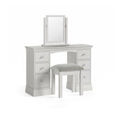Beamhurst Painted - Double Pedestal Dressing Table - Light Grey