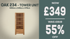 Oak 234 - Tower Unit - Bookcase
