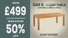 Oak 6 - 1 Leaf Table