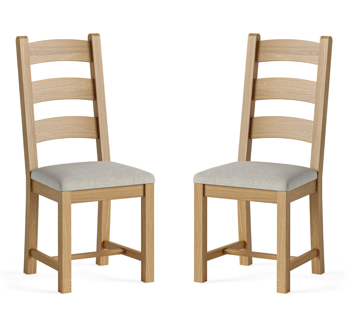 Newborough Oak - Dining Chair WITHOUT Cushion - x 2 (Pair)