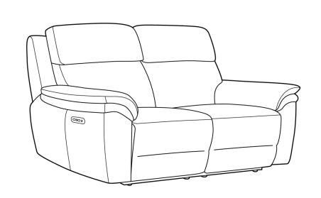 Padley 3 Seater Sofa Leather – standalone line drawing